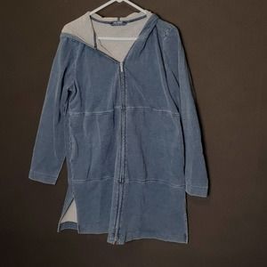 Purejill indigo long women's Zip Front Jacket size M/L